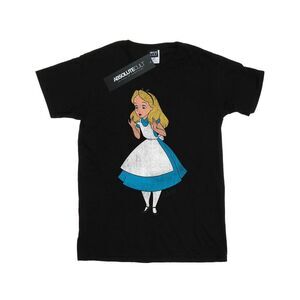 Alice In Wonderland Girls Classic Cotton T-Shirt / Black